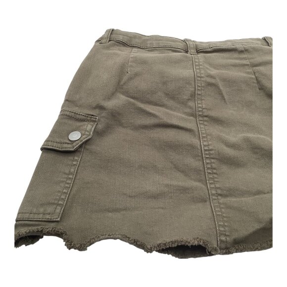 Old Navy Girls Utility Cargo Skirt Size 7 Olive Green Cotton Adjustable Waist - Picture 11 of 12